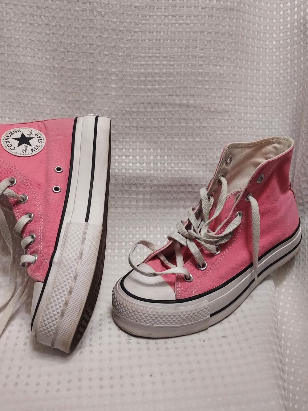 Converse Pink High-Top Platform Sneakers